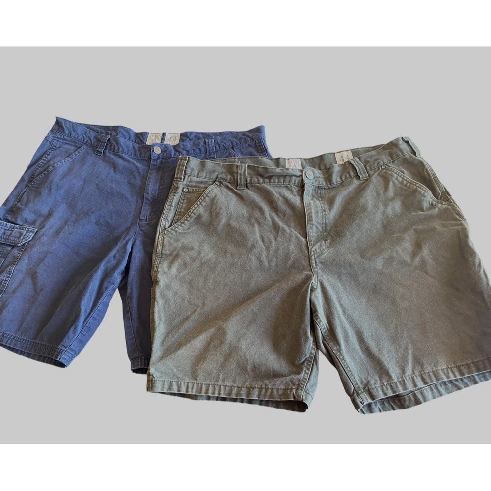 Men Shorts LOT x 2 - Red Head - SIZE 44 - Cargo Hiking Fishing - Khaki & Green